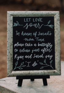 Wedding Butterfly Release Sign